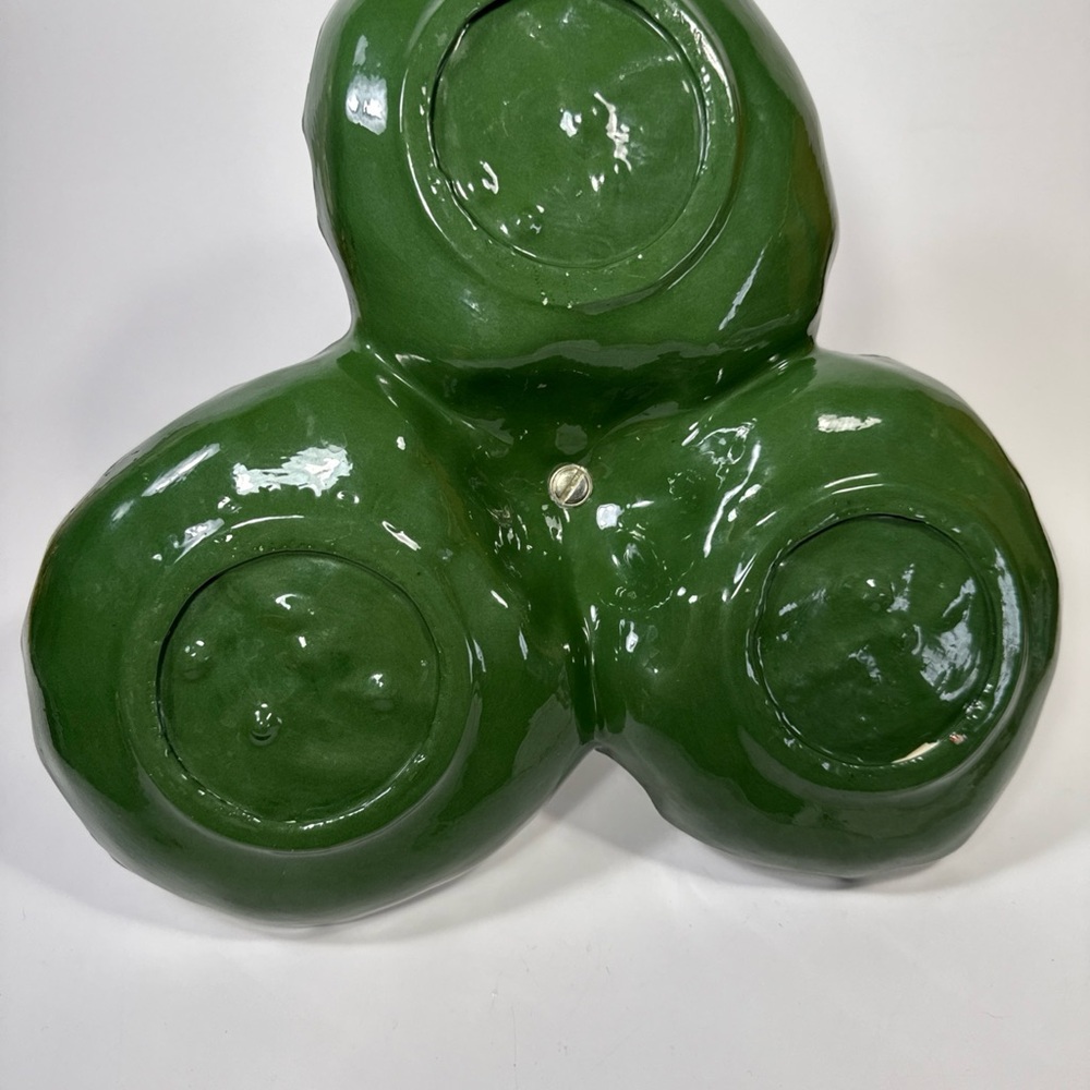 Holly Leaf Design Green Serveware Tray 3 compartment holiday Christmas dish - Picture 11 of 11